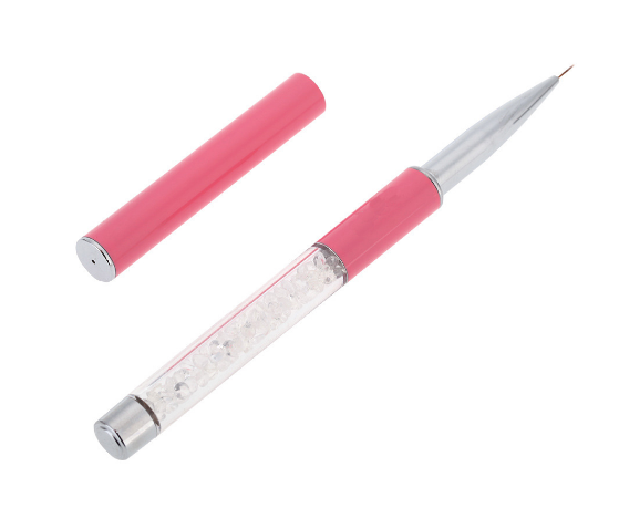 Cọ râu cán đá màu hồng chăm sóc trang trí móng làm nail nailart