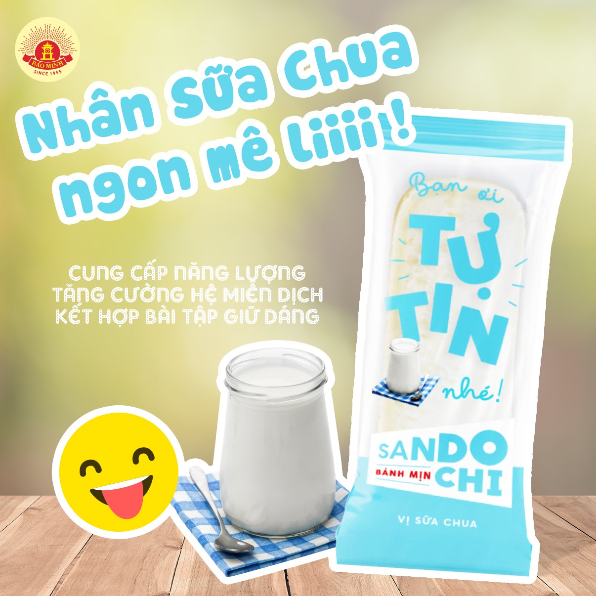Bánh Sandochi vị Sữa chua Bảo Minh 100g (Bánh Mịn)