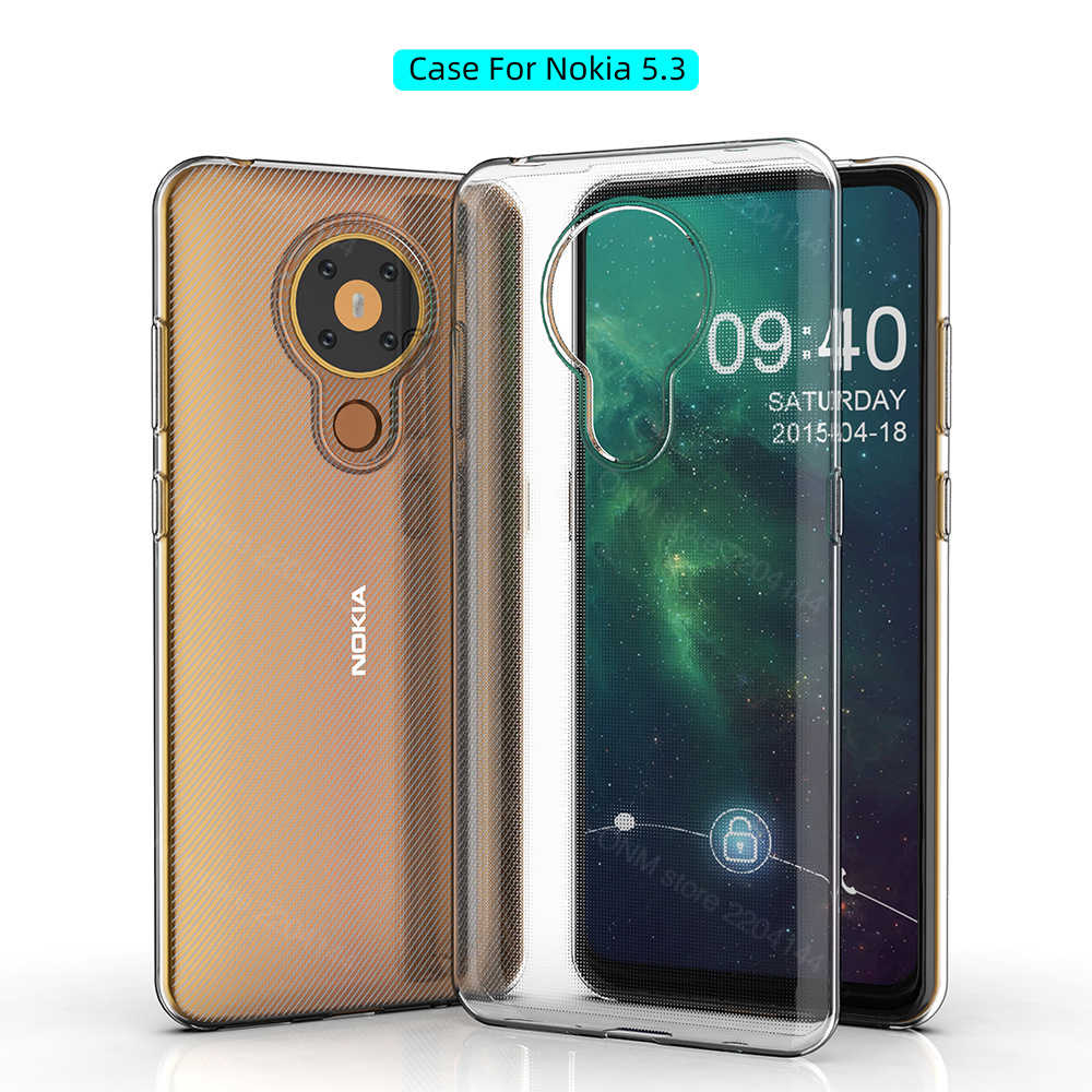 Ốp lưng dẻo trong suốt 0.6mm bảo vệ camera cho điện thoại nokia 5.3, nokia 2.3, nokia 7.2, nokia 3.2, nokia 2.2
