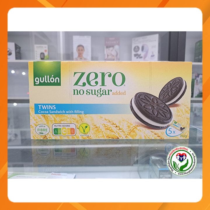 Bánh quy Gullon ăn kiêng không đường Sandwich De Cacao 210g