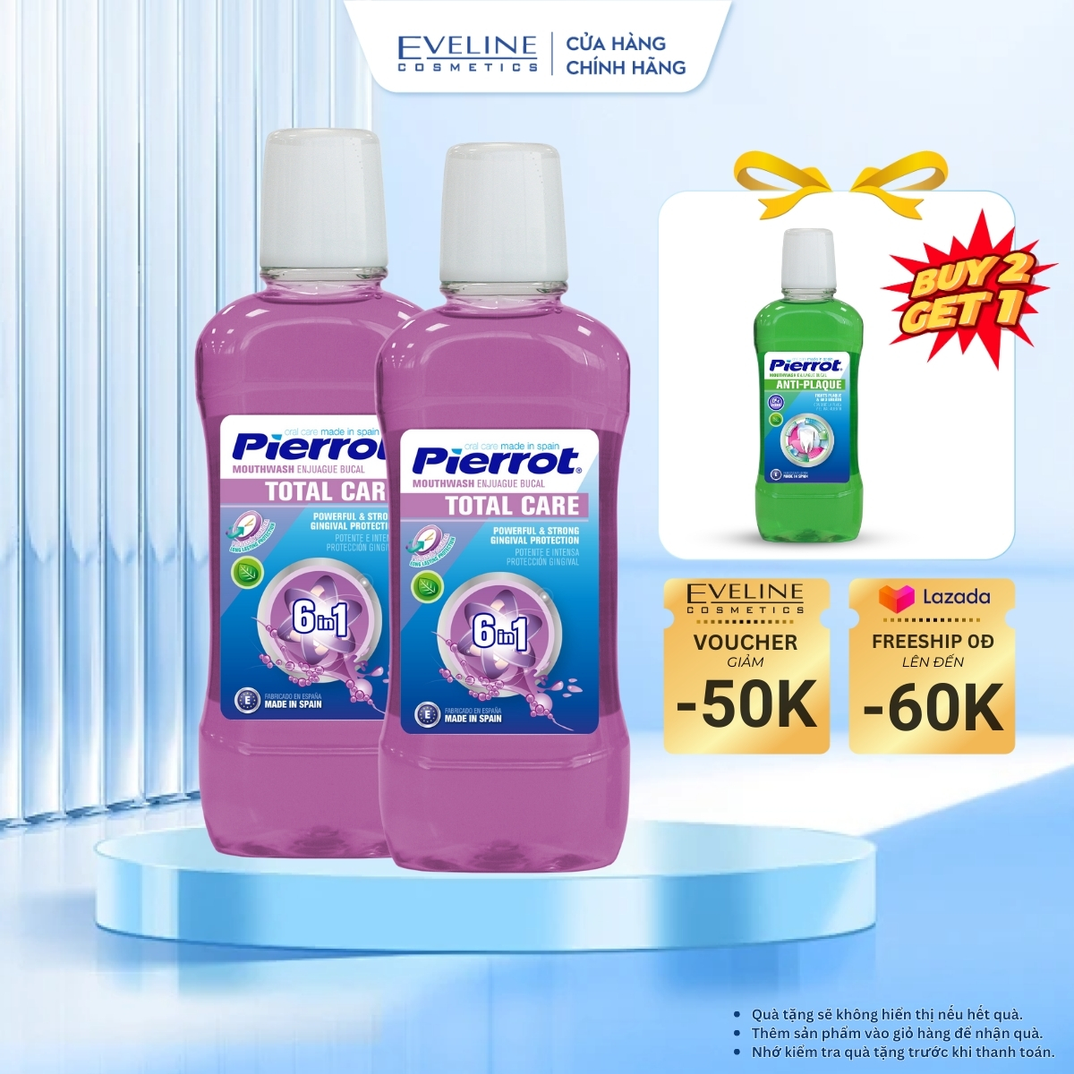 Nước súc miệng Pierrot chăm sóc răng toàn diện 500ML