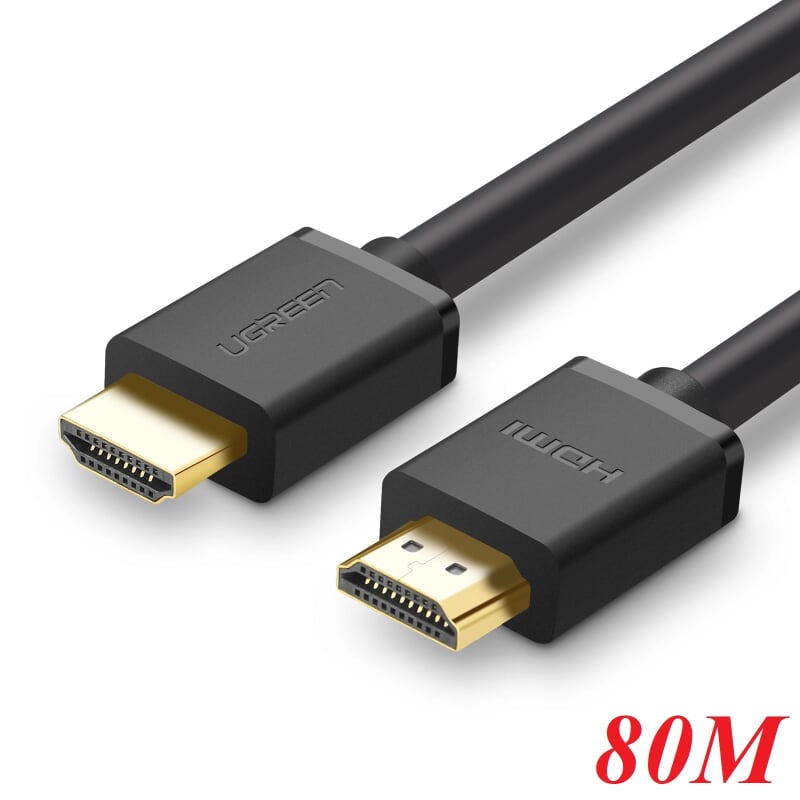 Ugreen 50409 80m màu đen cáp tín hiệu hdmi chuẩn 1.4 hỗ trợ phân giải 4k * 2k hd104