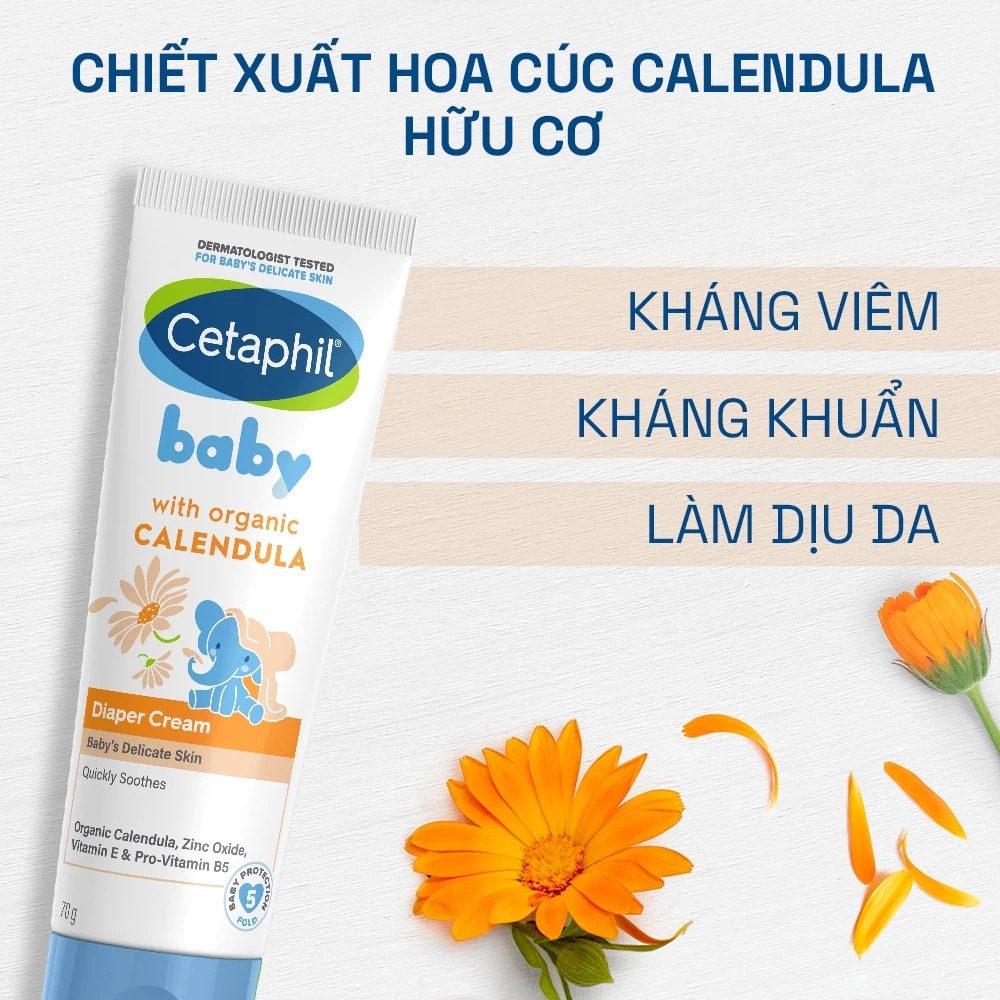 KEM CHỐNG HĂM TÃ DỊU NHẸ, LÀNH TÍNH CHO BÉ CETAPHIL BABY DIAPER CREAM CALENDULA 70G - SẢN PHẨM ĐƯỢC YÊU THÍCH TRÊN THỊ TRƯỜNG HIỆN TAY, DÙNG RẤT TỐT LUÔN Ạ, ĐẢM BẢO DÙNG RẤT THÍCH, KHÁCH YÊU TRẢI NGHIỆM ỦNG HỘ SHOP NHÉ