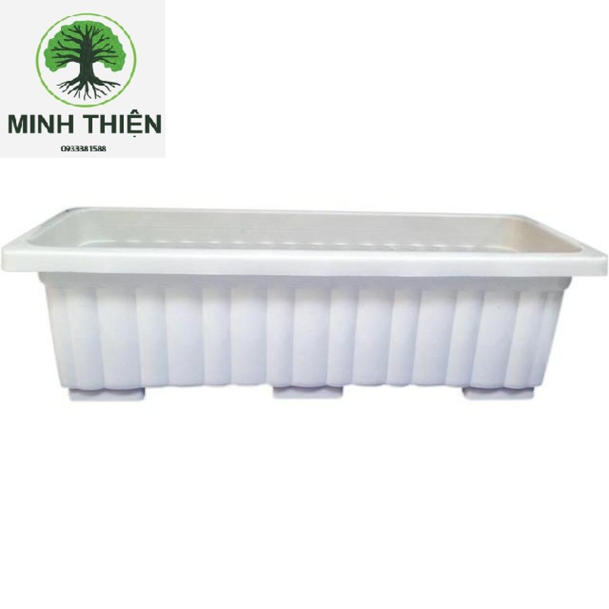 Combo 2 chậu trồng rau hoa kiểng dài 63.5cm Rộng 22cm Cao 19cm chậu trồng hoa