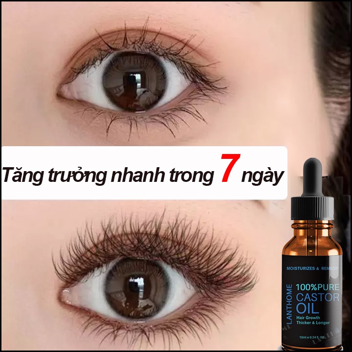 Tinh chất mọc mi dưỡng mi dài Tinh chất dưỡng mi 10ML Kích Thích Mọc Lông Mi lông mi mọc nhanh rậm rạp Xoăn chăm sóc
