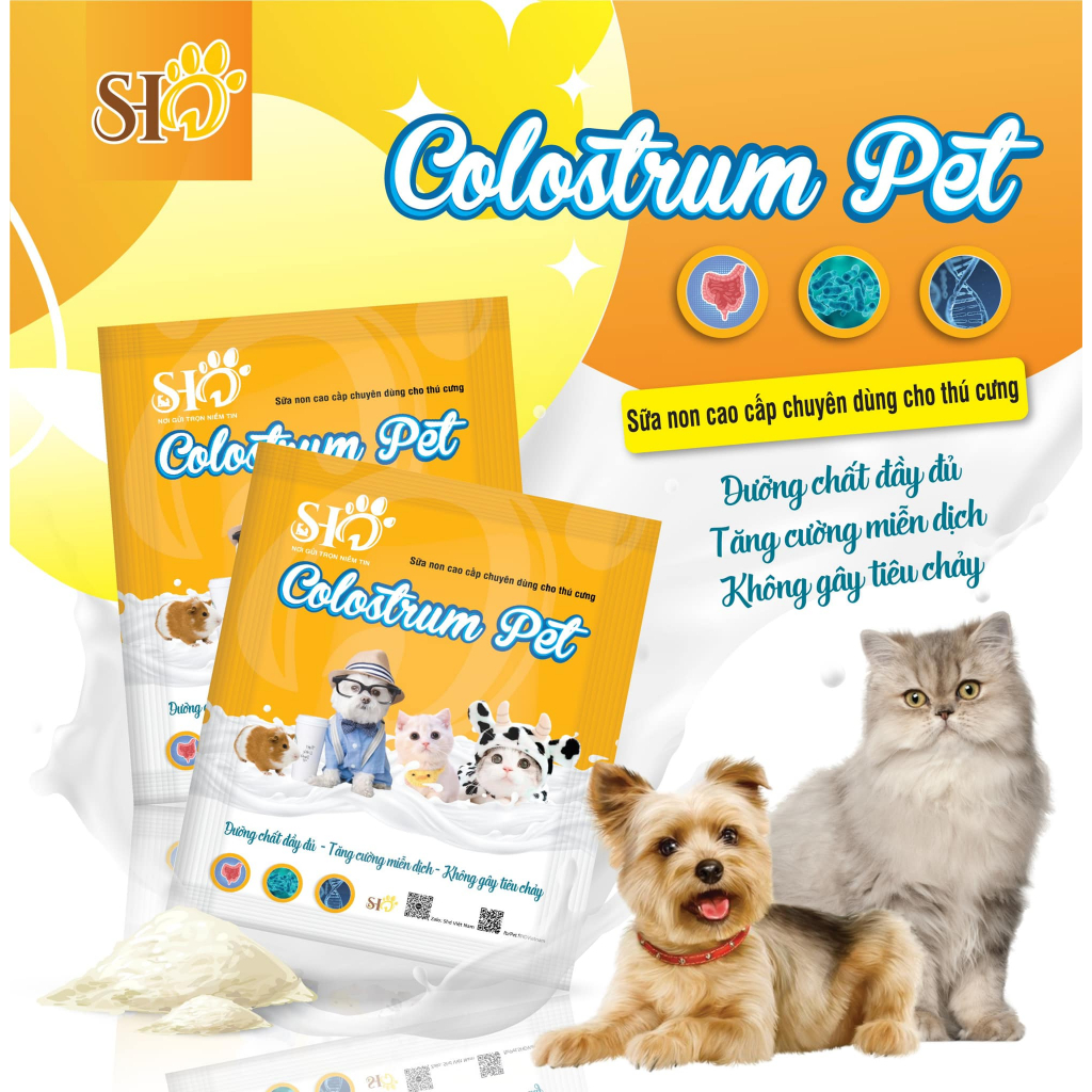 Sữa bột cho chó mèo Colostrum Pet sữa non cao cấp cho thú cưng sơ sinh, còi cọc, đang mang thai, cho con bú gói 100g - Medipet
