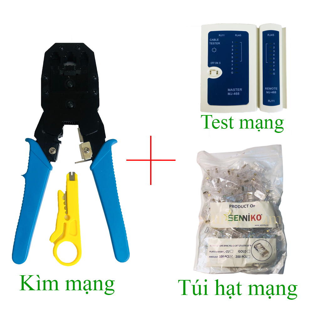 [Túi 100c] Hạt mạng Seniko,Hạt Mạng RJ45,hàng Cao cấp chuyên dụng