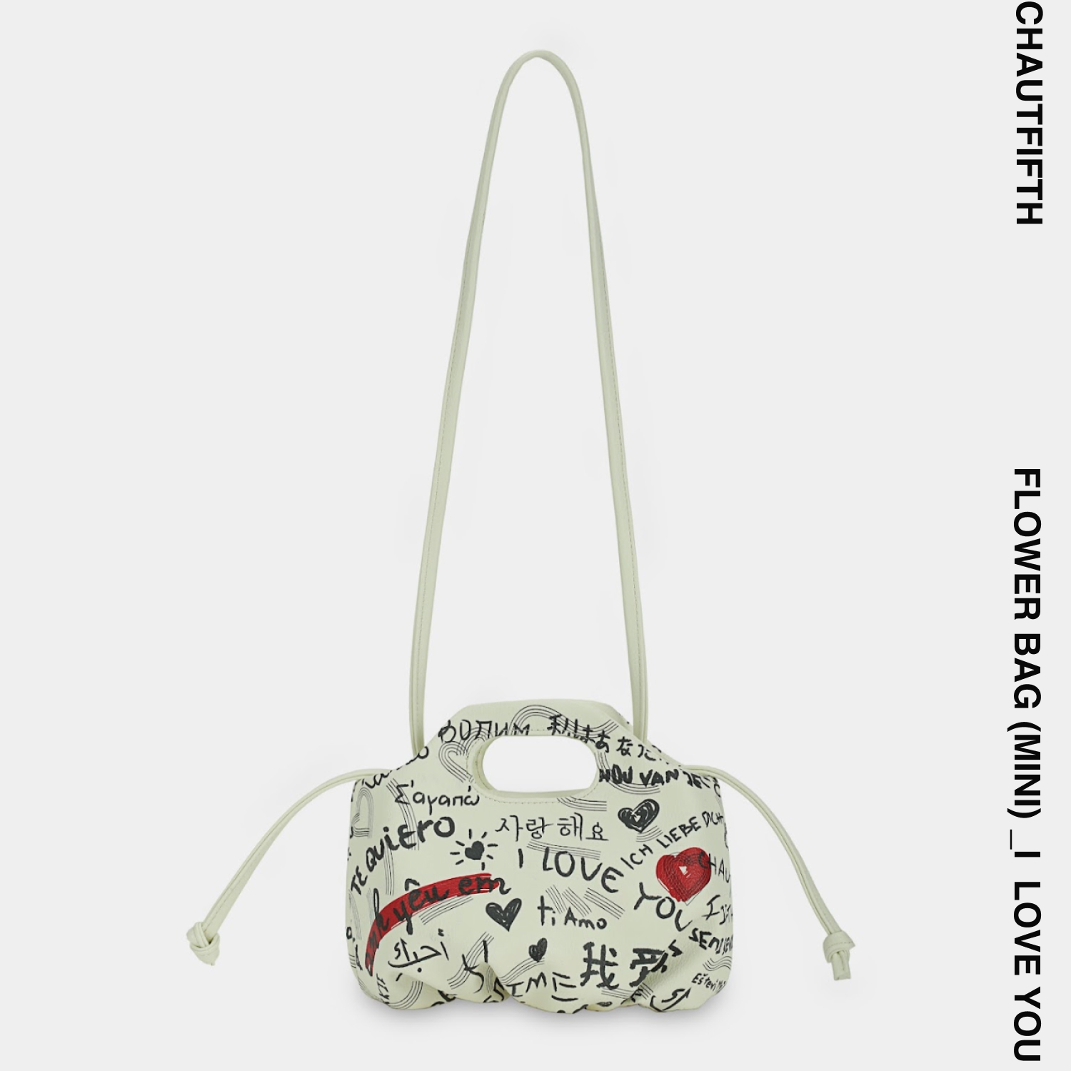 Túi xách mini flower họa tiết i love you - chautfifth