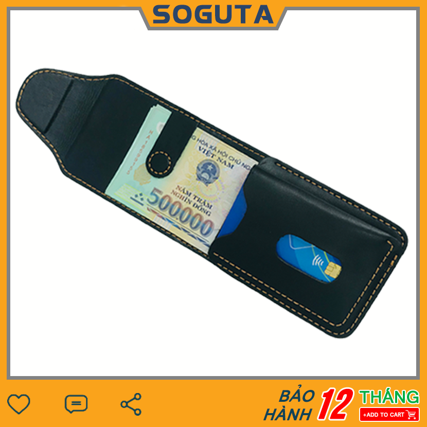 [HCM]Ví sen mini nam nữ da bò cao cấp nhỏ gọn Soguta VS24