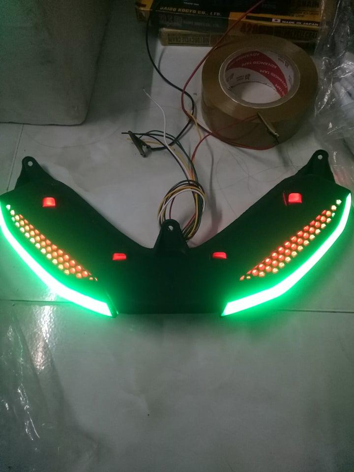 BÔ LED DEMI AUDI A9 EXCITER 150,(làm hoàn chỉnh gồm 2 con tắt+zắc cắm như zin)