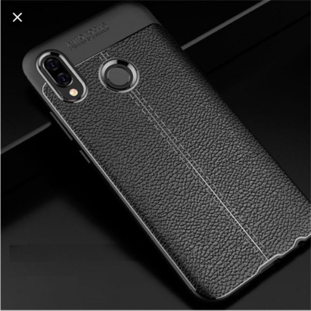 Ốp lưng huawei nova 3e silicon giả da,chống sốc auto Focus