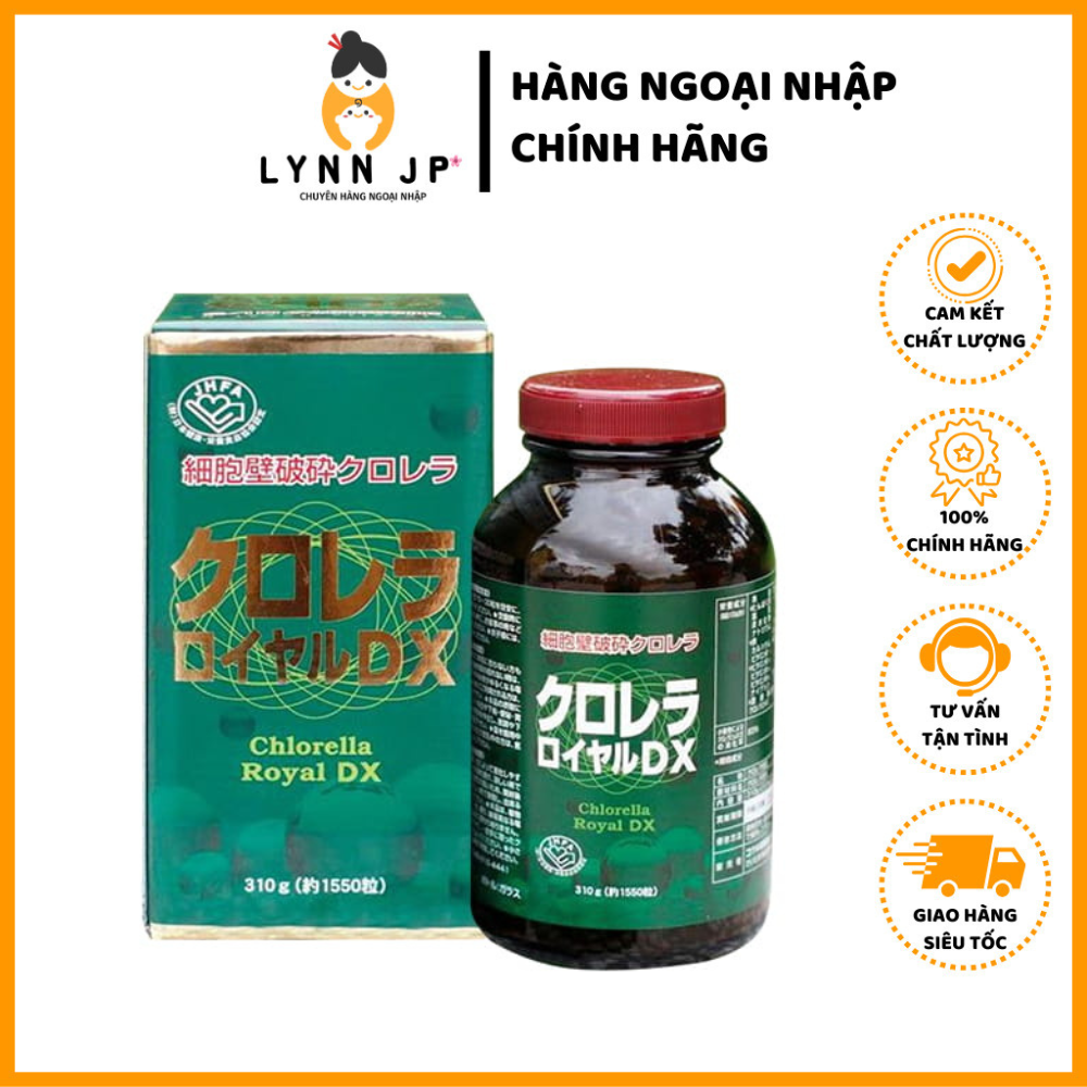 Tảo Lục Hoàng Gia Chlorella Royal DX Nhật Bản 1550 Viên