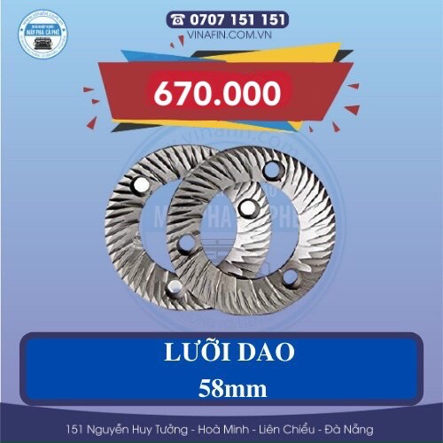 Lưỡi dao 58mm dành cho máy xay cà phê - nhập khẩu trực tiếp từ ý 100%