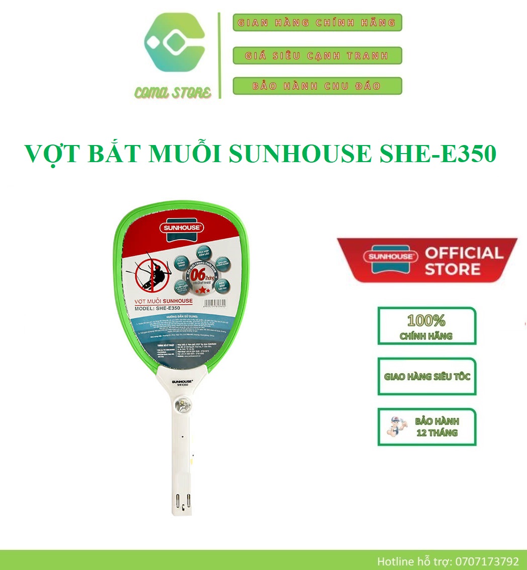 She-e350 - vợt bắt muỗi sunhouse có đèn - hàng chính hãng