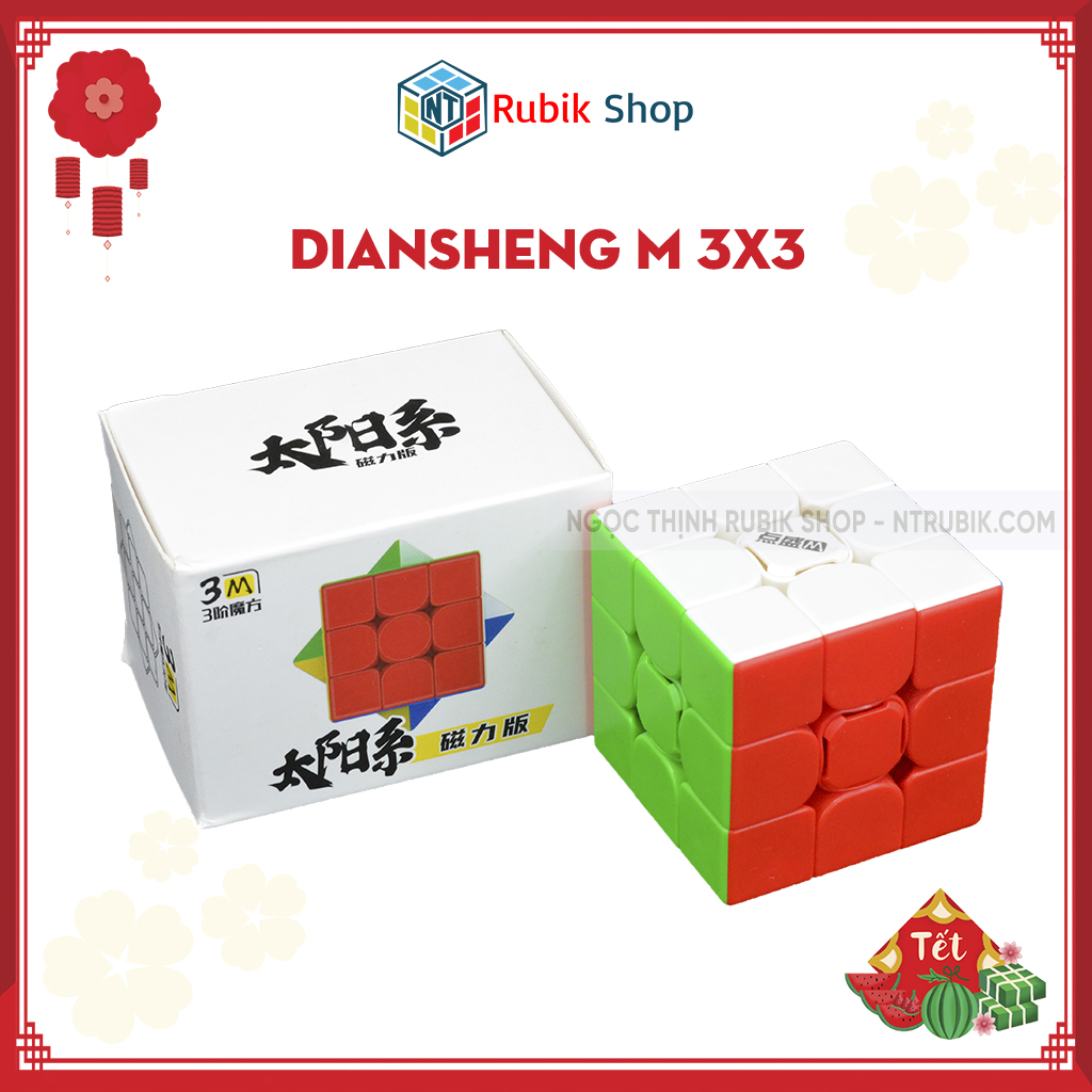 Hoàn tiền 10%Rubik 3x3x3 Rubik 3x3x3 Diansheng M Stickerless 2021 có Nam