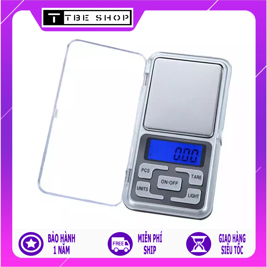 Cân Tiểu Ly Điện Tử 500g 0.1 Thiết Kế Nhỏ Gọn Dễ Bỏ Túi Độ Chính Xác Cao - Bảo Hành 1 Năm TBE Shop ( Màu Bạc )