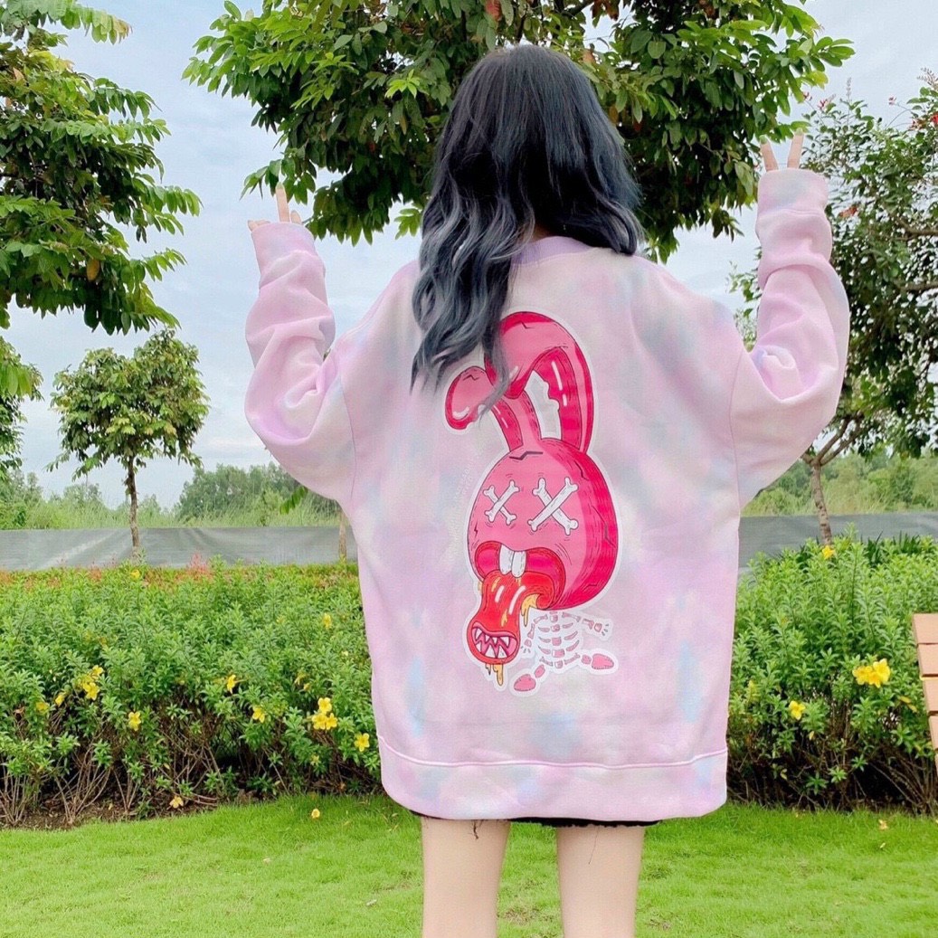 [HCM]Áo Khoác CadiGan Loang Màu Nam Nữ In Thỏ Siêu Chất-SHOPSIGIARE1