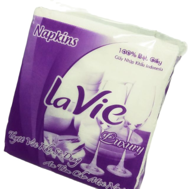 LỐC 10 GÓI KHĂN GIẤY VUÔNG LAVIE (MẪU MỚI VILLA) QTP158