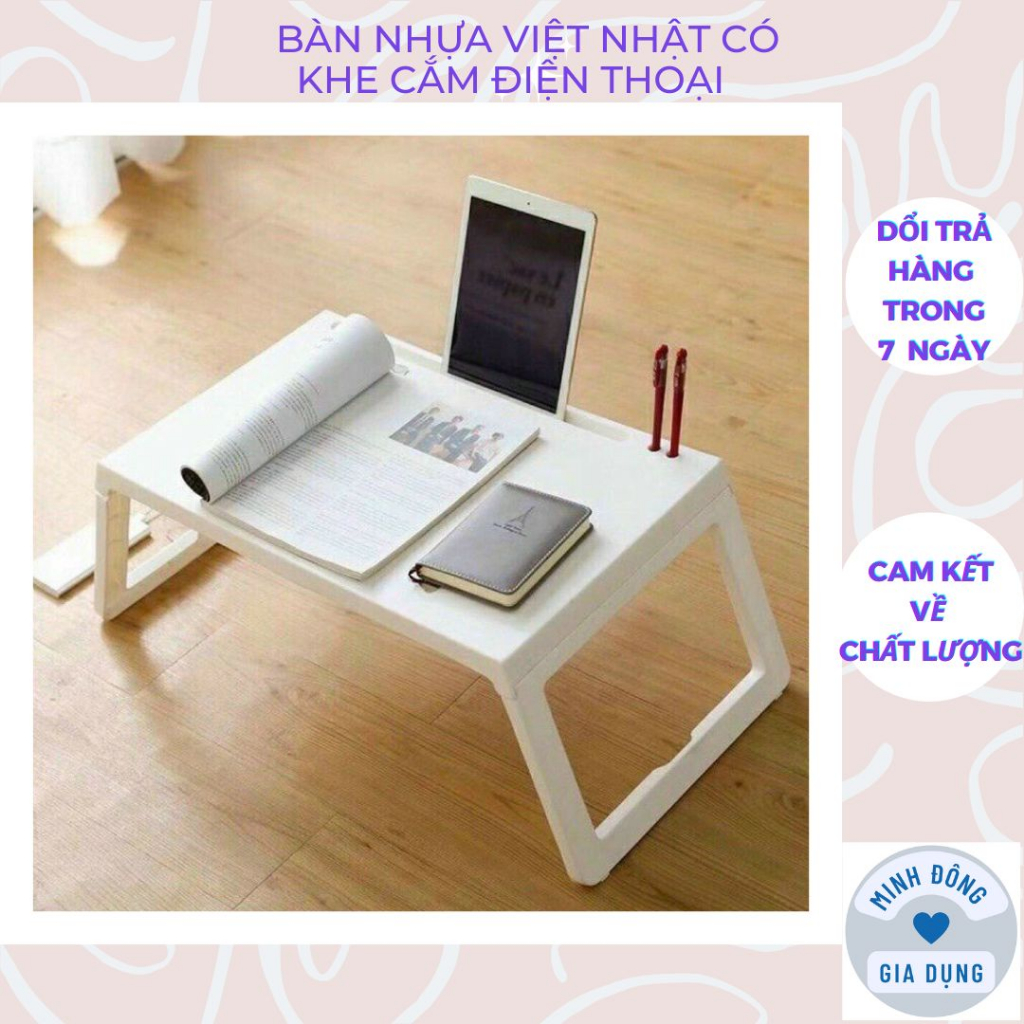 Bàn chữ nhật chân gấp 1833, bàn học nhựa chân gấp nhựa việt nhật
