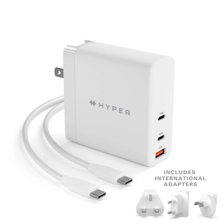 Bộ sạc cáp 140w hyperjuice gan pd 3.1/pps with 2m usb-c cable + adapter