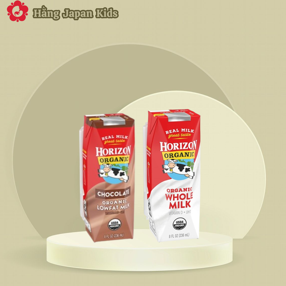 Sữa tươi hữu cơ nguyên kem Horizon Organic Mỹ dạng nước 236ml/hôp