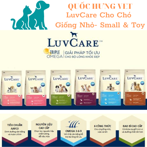 Thức ăn hạt cho chó Luvcare Dưỡng Lông Da Giúp Xương Chắc Khỏe - Thức Ăn Hạt Cho Chó Puppy Adult  - QUỐC HƯNG VIỆT