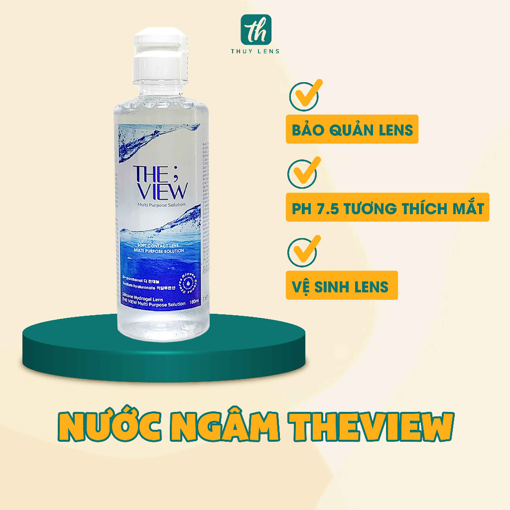 Nước ngâm kính áp tròng The View THÚY LENS chuyên dụng dung tích 160 ml