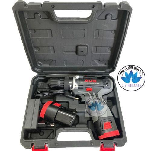 Máy khoan pin 12v AVE hàng thái lan máy vặn vít cầm tay hoạt động mạnh mẽ tặng kèm vali nhựa 2 pin