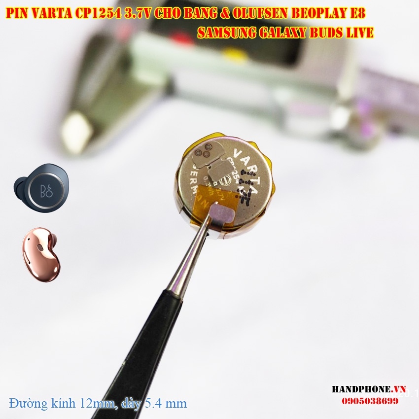 Pin varta cp1254 3.7v cho tai nghe bang olufsen beoplay e8 samsung galaxy buds live