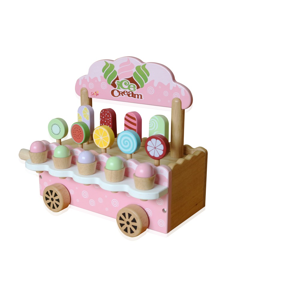 Xe kem đồ chơi bằng gỗ tiêu chuẩn an toàn Nhật Bản