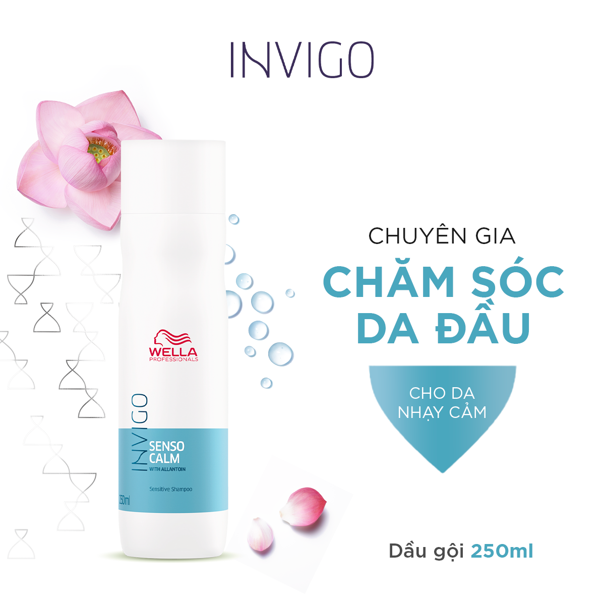 Dầu Gội Wella Invigo Dành Cho Da Đầu Nhạy Cảm, Làm Dịu Da Đầu Balance Senso Calm Shampoo