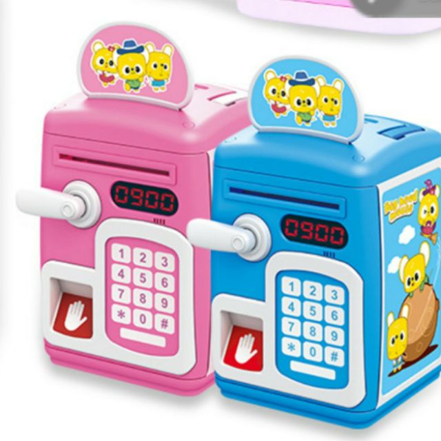 [HCM]Két sắt mini dấu vân tay mật khẩu tay cầm - Két sắt cho bé - Hộp đựng tiền tiết kiệm - Ống heo