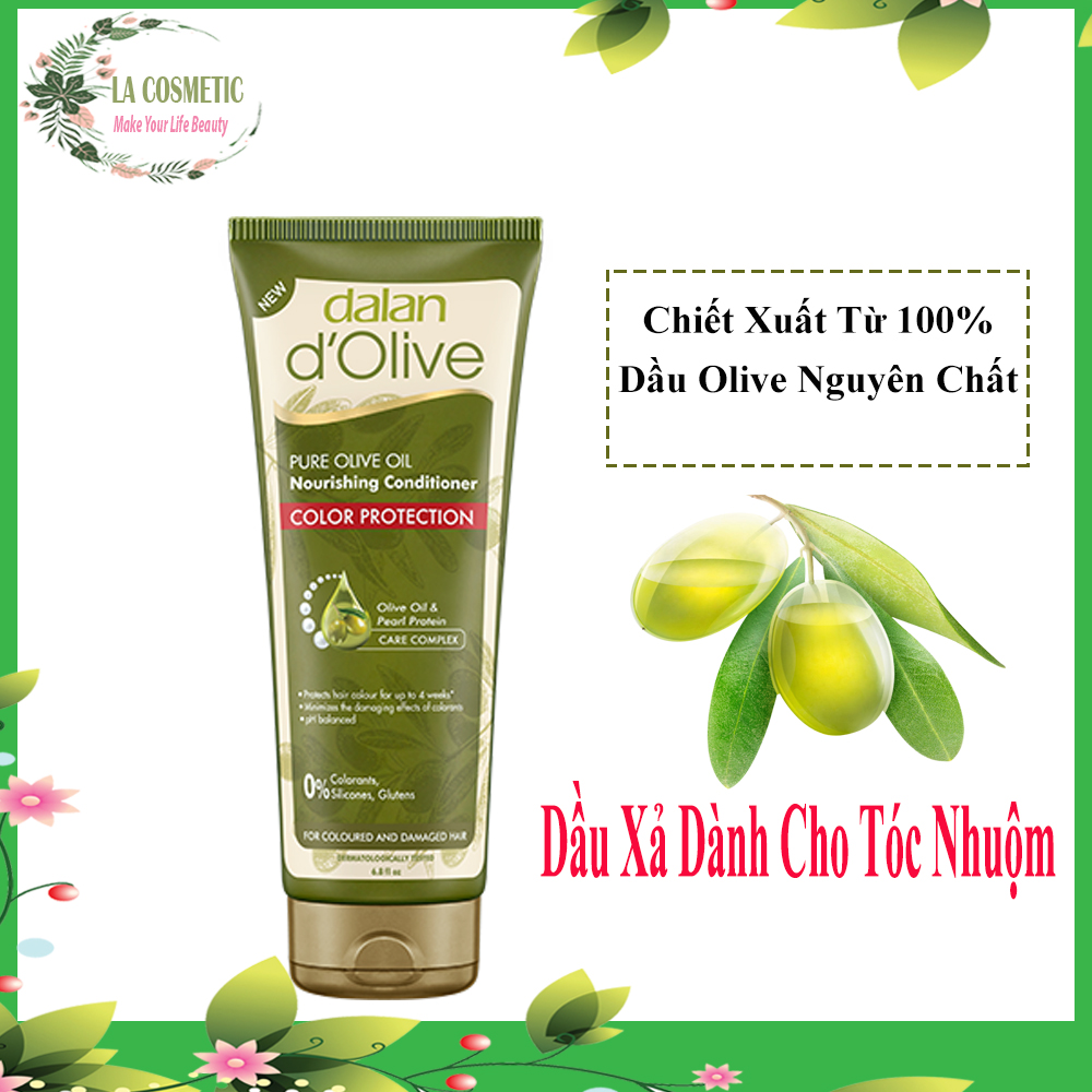 Dầu Xả Olive Cho Tóc Nhuộm Dalan D'Olive Conditioner Nutrition Color Protection 200ml