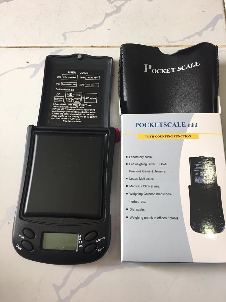 Cân điện tử tiểu ly pocket 200g/ 0.01g có đơn vị cân vàng
