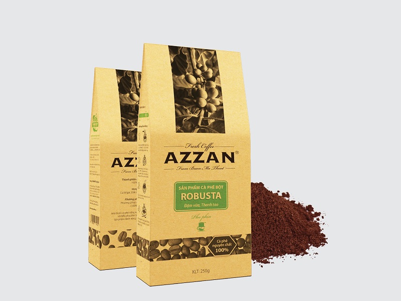 Azzan robusta washed 250g- cà phê đăk lăk chất lượng cao