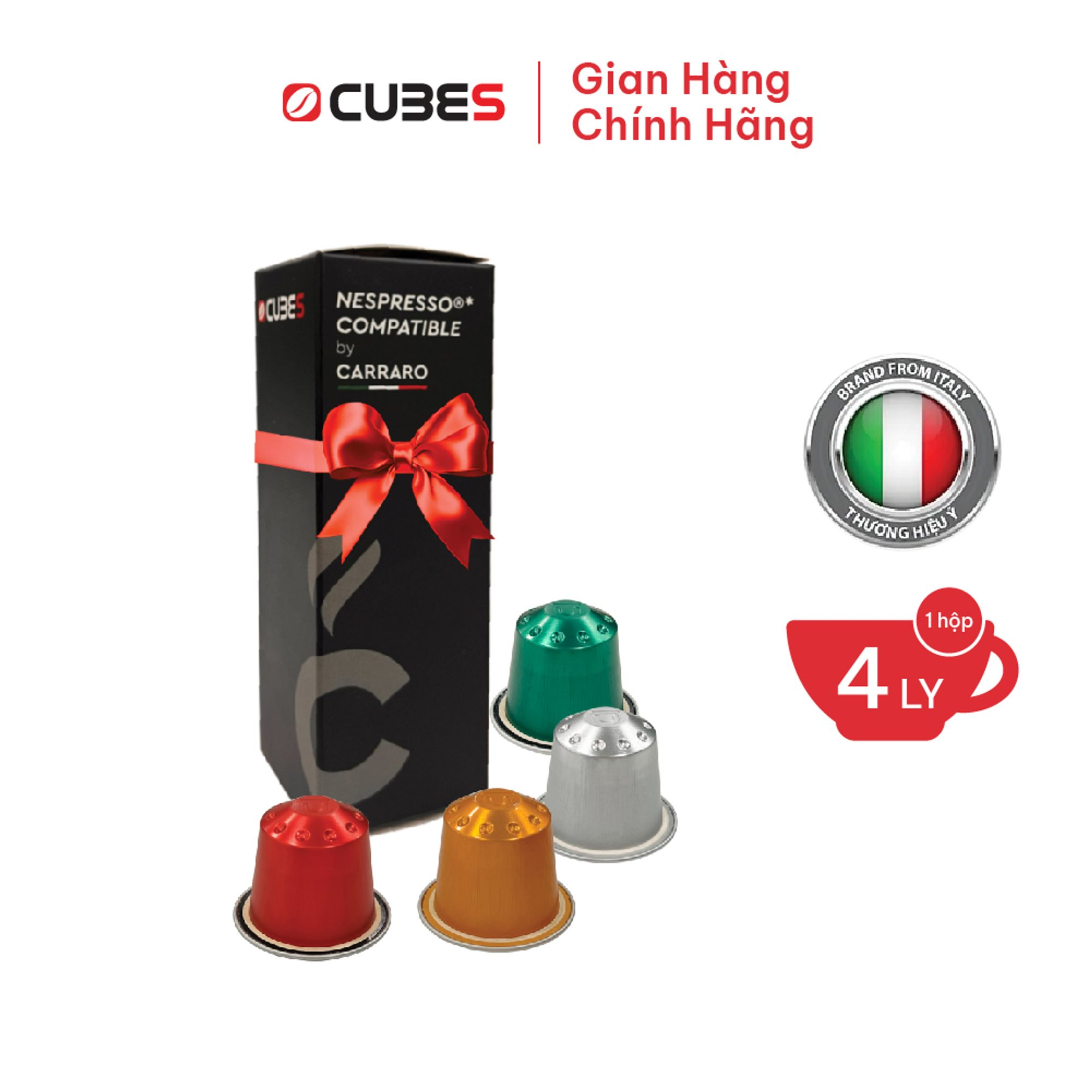 Hộp 4 viên nén Carraro Aluminium -