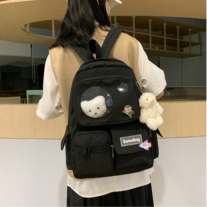 Balo ulzzang chống nước thời trang balo đi học nam nữ fashion đầu gấu