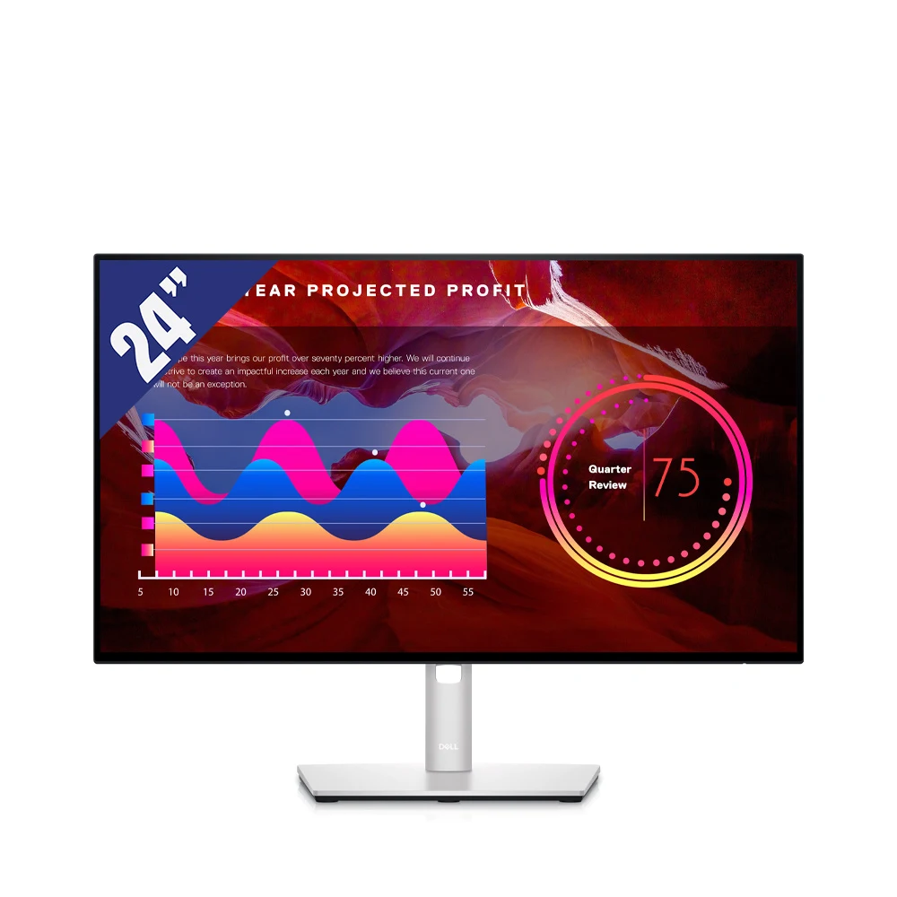 Màn hình máy tính dell 23.8-inch u2422h ultrasharp - ips fullhd; 250cd/m2; 8ms; hdmi + dp 1.4 chân thực sắc nét độ ổn định cao - bảo hành 36 tháng - hàng chính hãng safety mart official