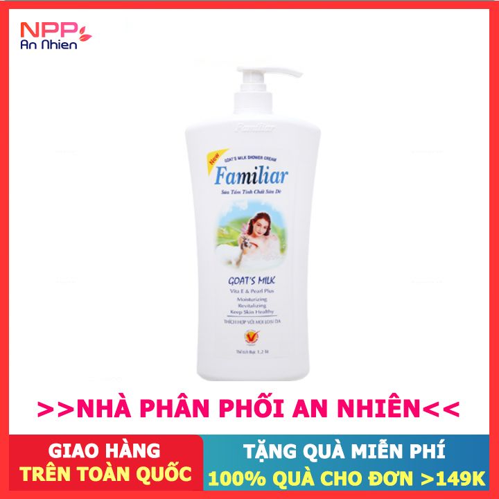 Sữa tắm tinh chất sữa dê familiar goat's milk 1200ml 500ml 250ml