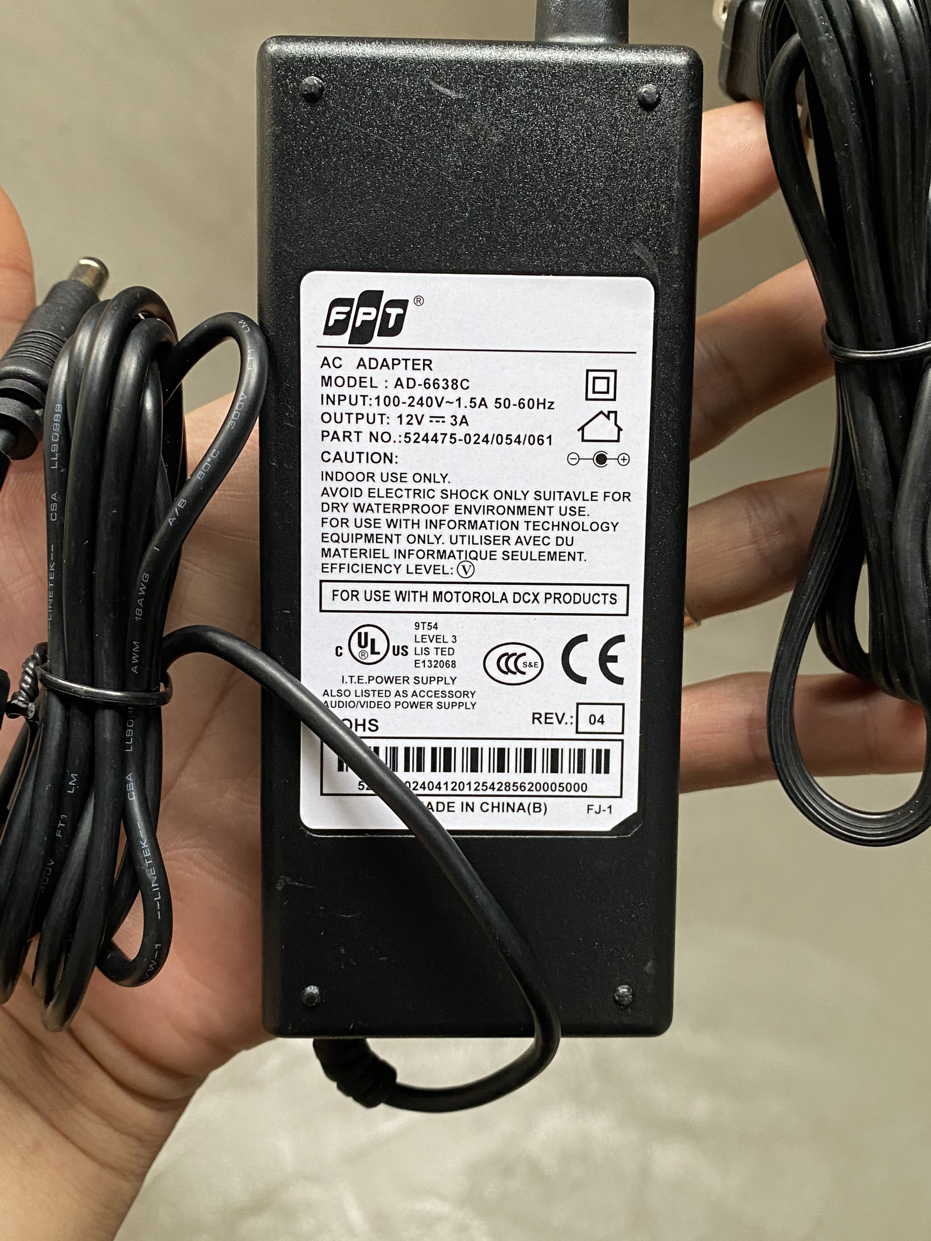 Adapter nguồn màn hình FPT 12V chuẩn FPT phân phối