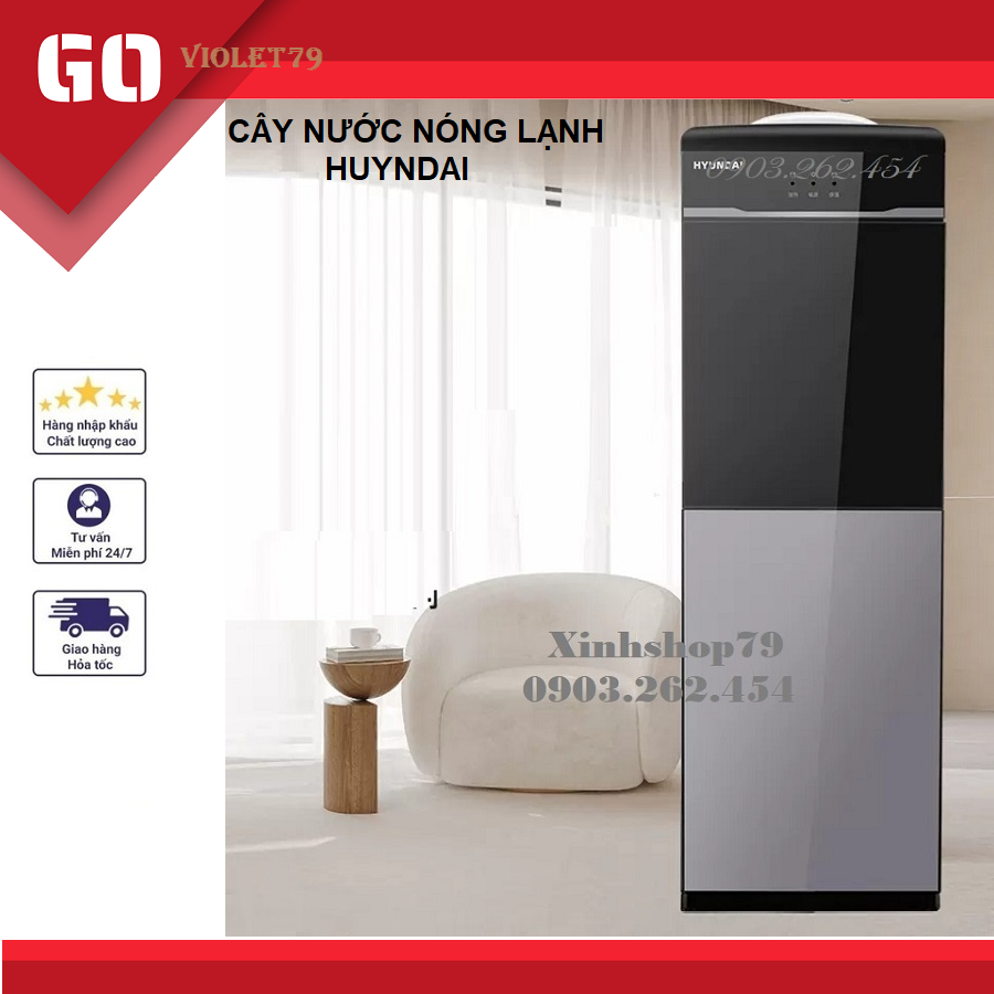 Cây nước nóng lạnh huyndai bl-lws13 mẫu mới 2023, khóa an toàn trẻ em, cửa kính cường lực sang trọng - bh12 tháng