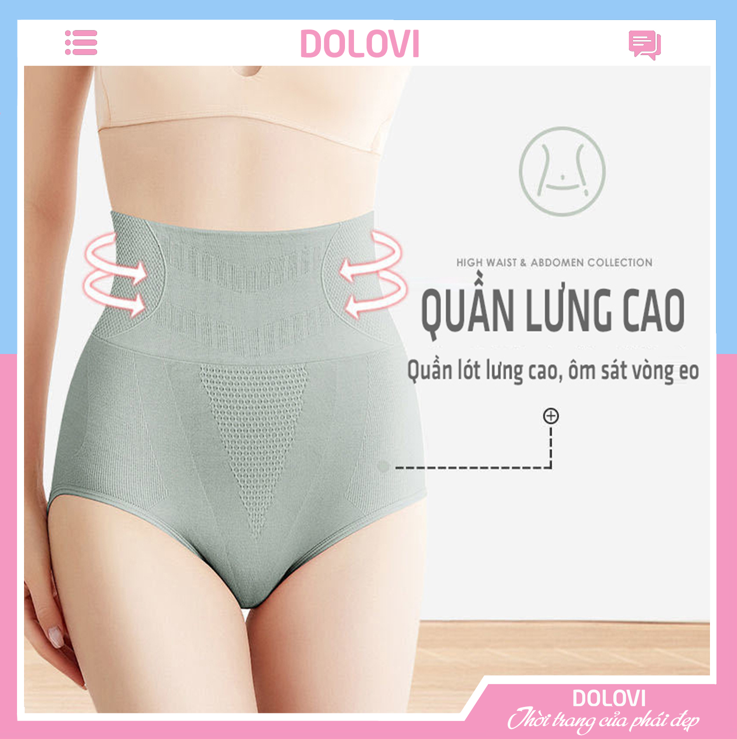 Quần lót cotton nâng mông mặc trong váy cao cấp mã ql03