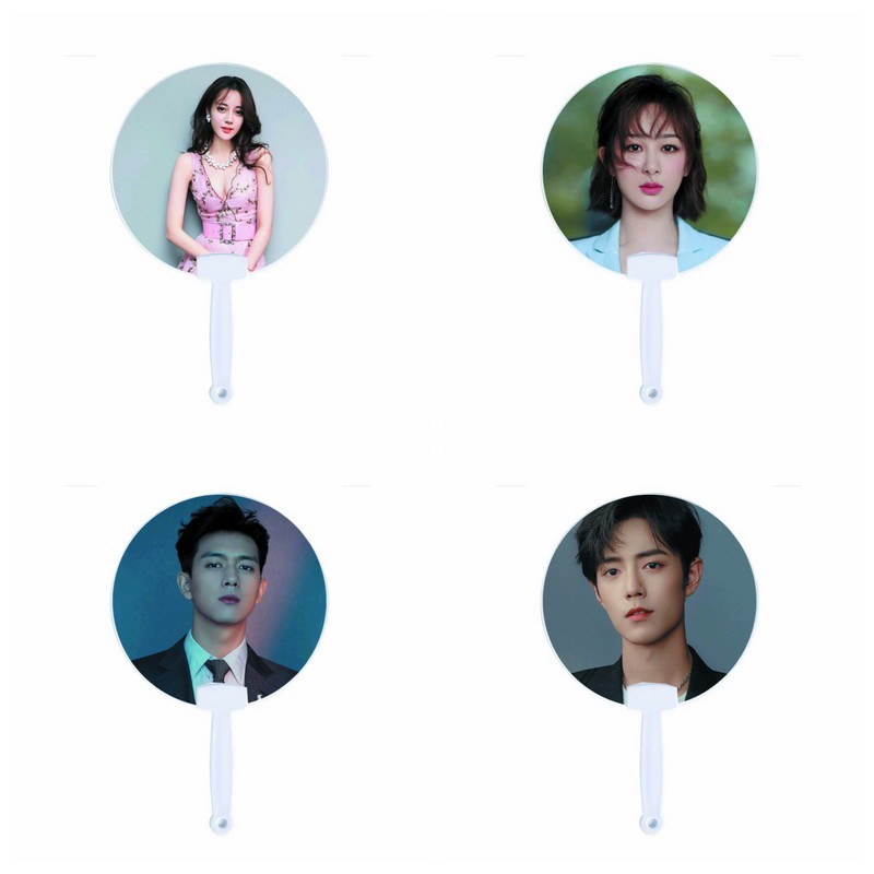 Quạt tròn in hình VƯƠNG BÁC TIÊU CHIẾN LA VÂN HI AN KỲ quạt cầm tay cổ trang cosplay