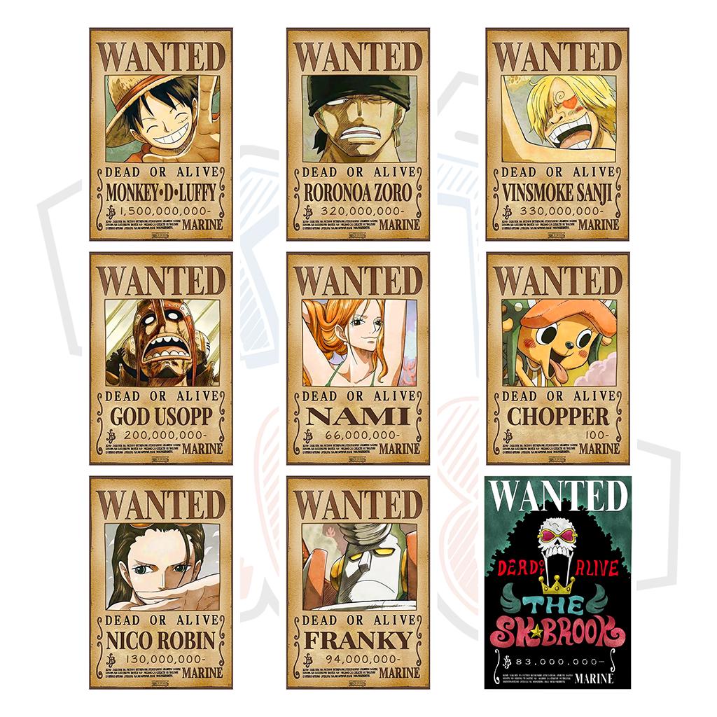 Lịch Sử Giá Poster Truy Nã 10 Thành Viên Băng Hải Tặc Mũ Rơm - One Piece  Cập Nhật 3/2023 - Beecost
