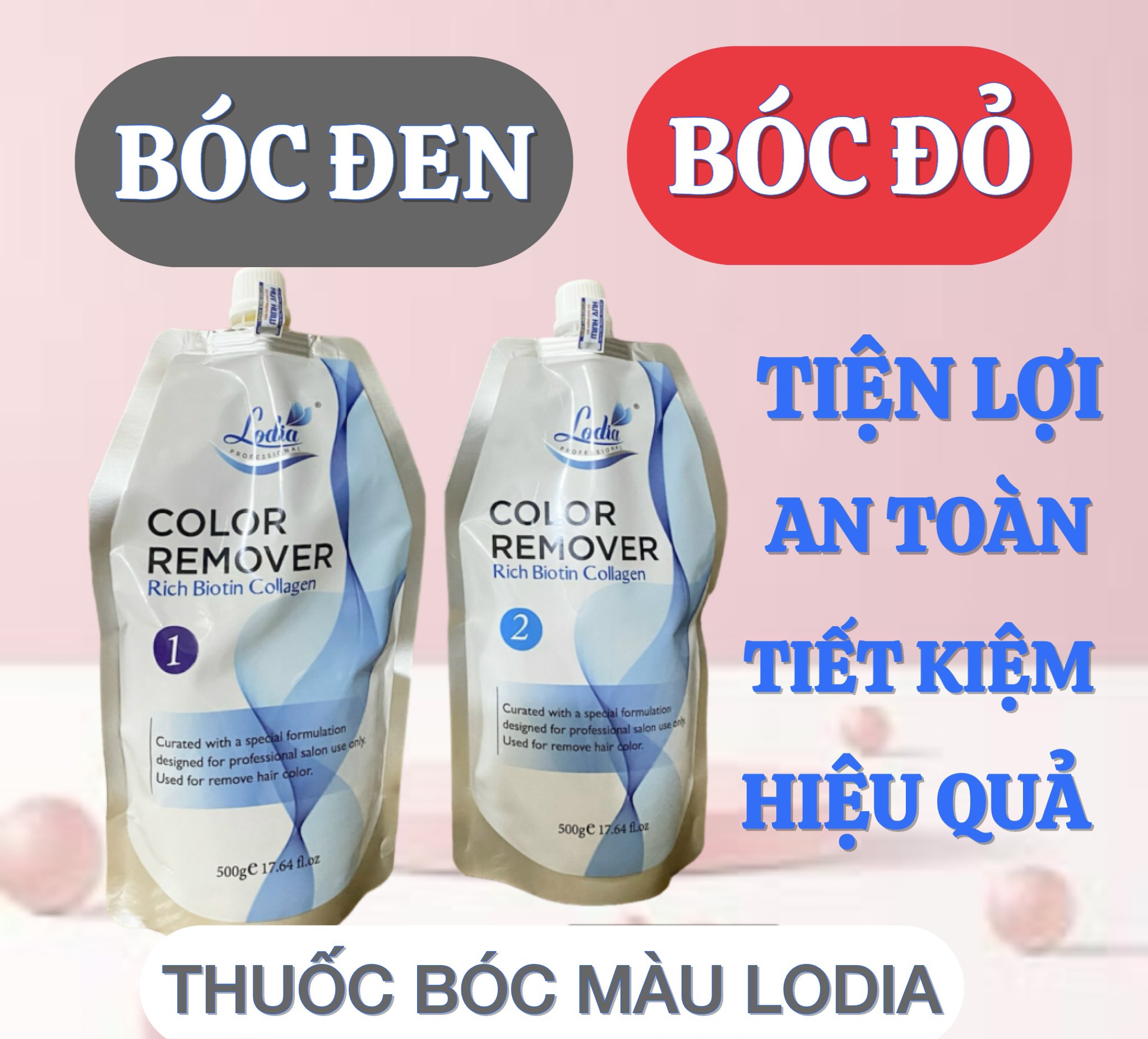 Bóc màu đỏ đen Lodia 500mlx2