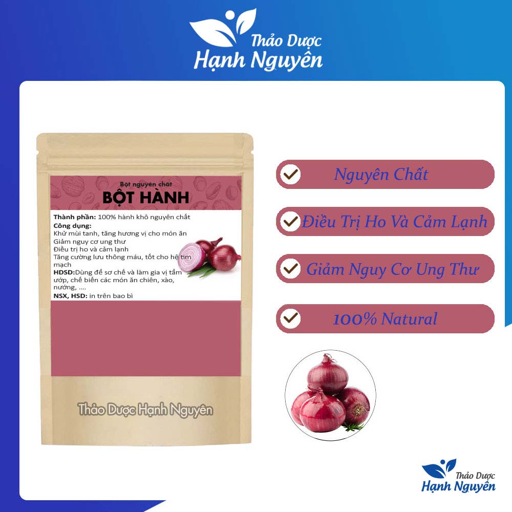 Bột hành 500g, bột hành tím nguyên chất ướp thịt cá, khử mùi tanh, nấu ăn dặm, hỗ trợ tiêu hóa - Thảo Dược Hạnh Nguyên