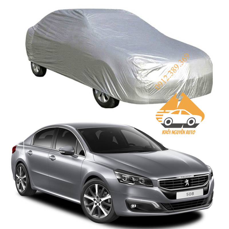 Bạt Phủ xe Ô Tô PEUGEOT 2008 Vải Dù OXFORD Siêu Bền, Bạt Trùm Xe Hơi Chống Nắng Mưa Bảo Vệ Xe