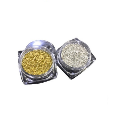 Hũ bi vàng/ bạc 1mm trang trí móng moon nail