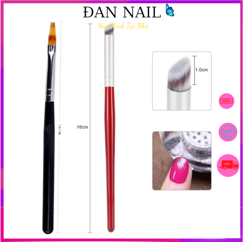 Cọ ombre đầu tròn đầu dẹt làm nail - Phụ kiện giá rẻ