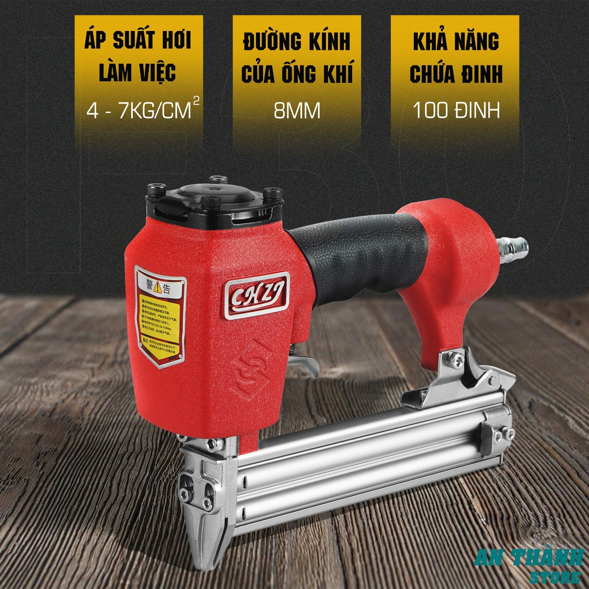 Máy bắn đinh ghim thẳng dùng hơi, Súng bắn đinh dùng hơi đinh 3cm cao cấp
